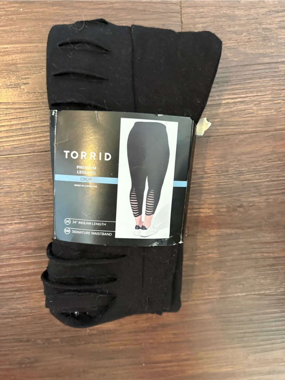 torrid Black Cropped Premium Leggings with Back Slit Detail